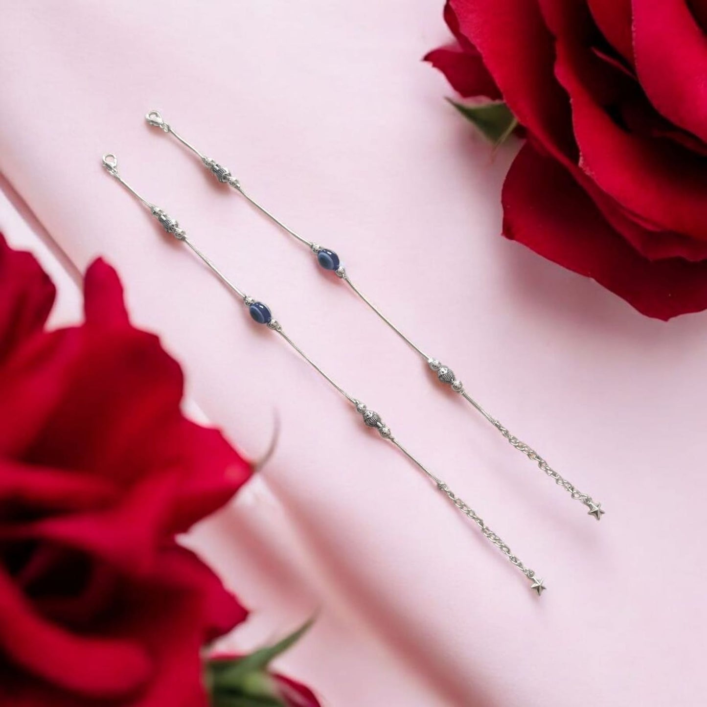 Silver plated anklet payal for Women and Girls