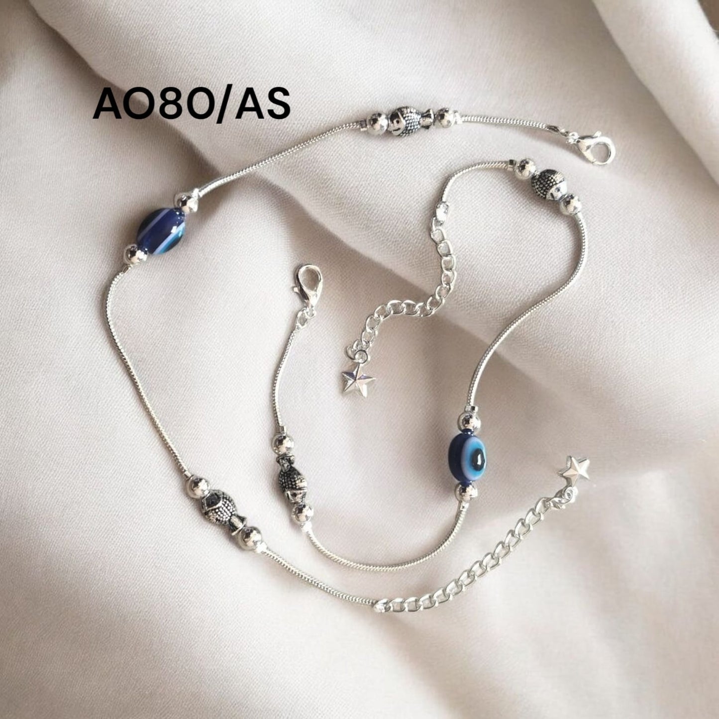 Silver plated anklet payal for Women and Girls