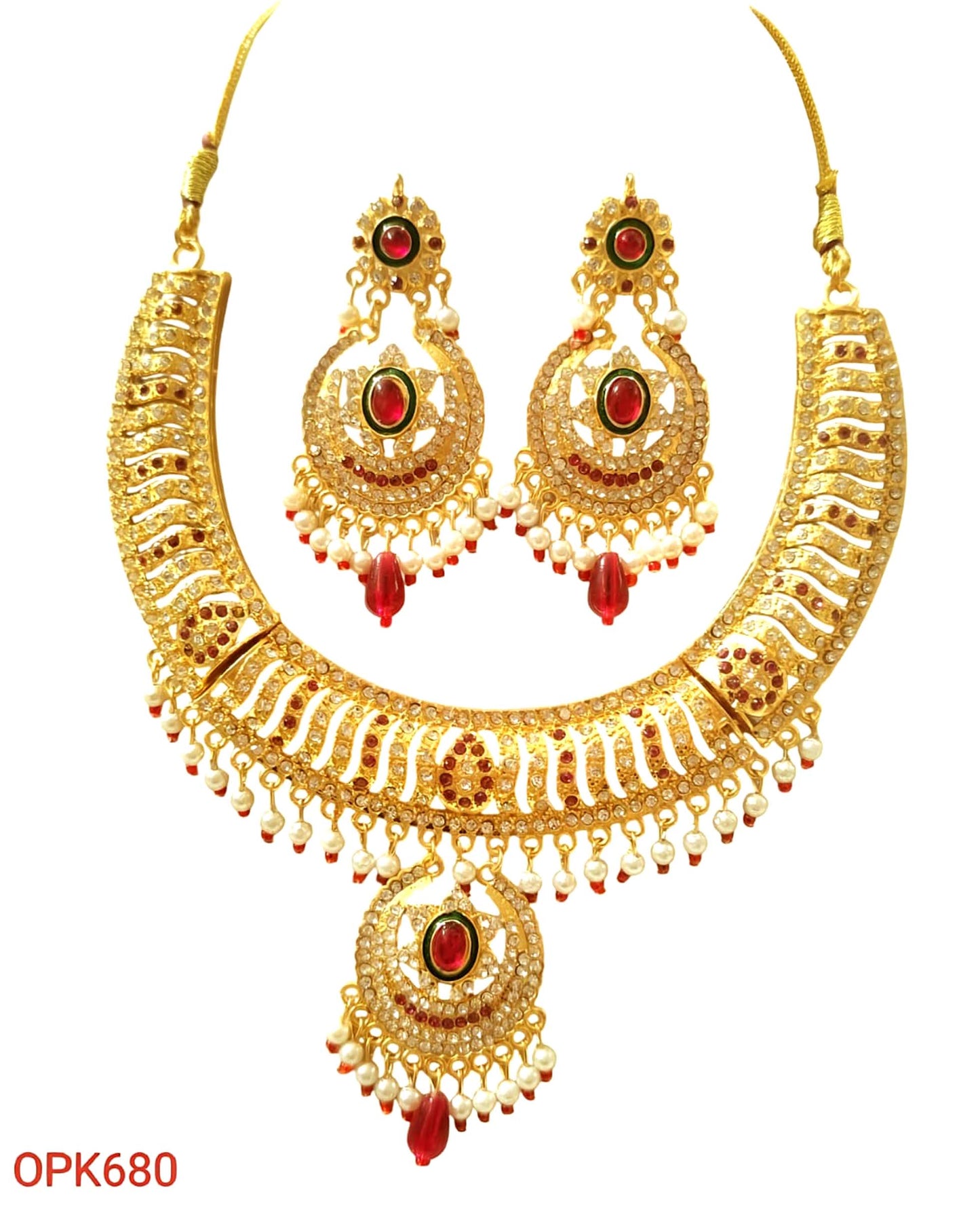 Rajasthani Traditional Pink Kundan Choker Necklace Set with Earrings for women