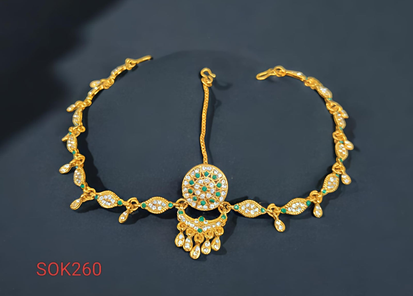 Rajasthani Green AD Stone Rakhdi for Women