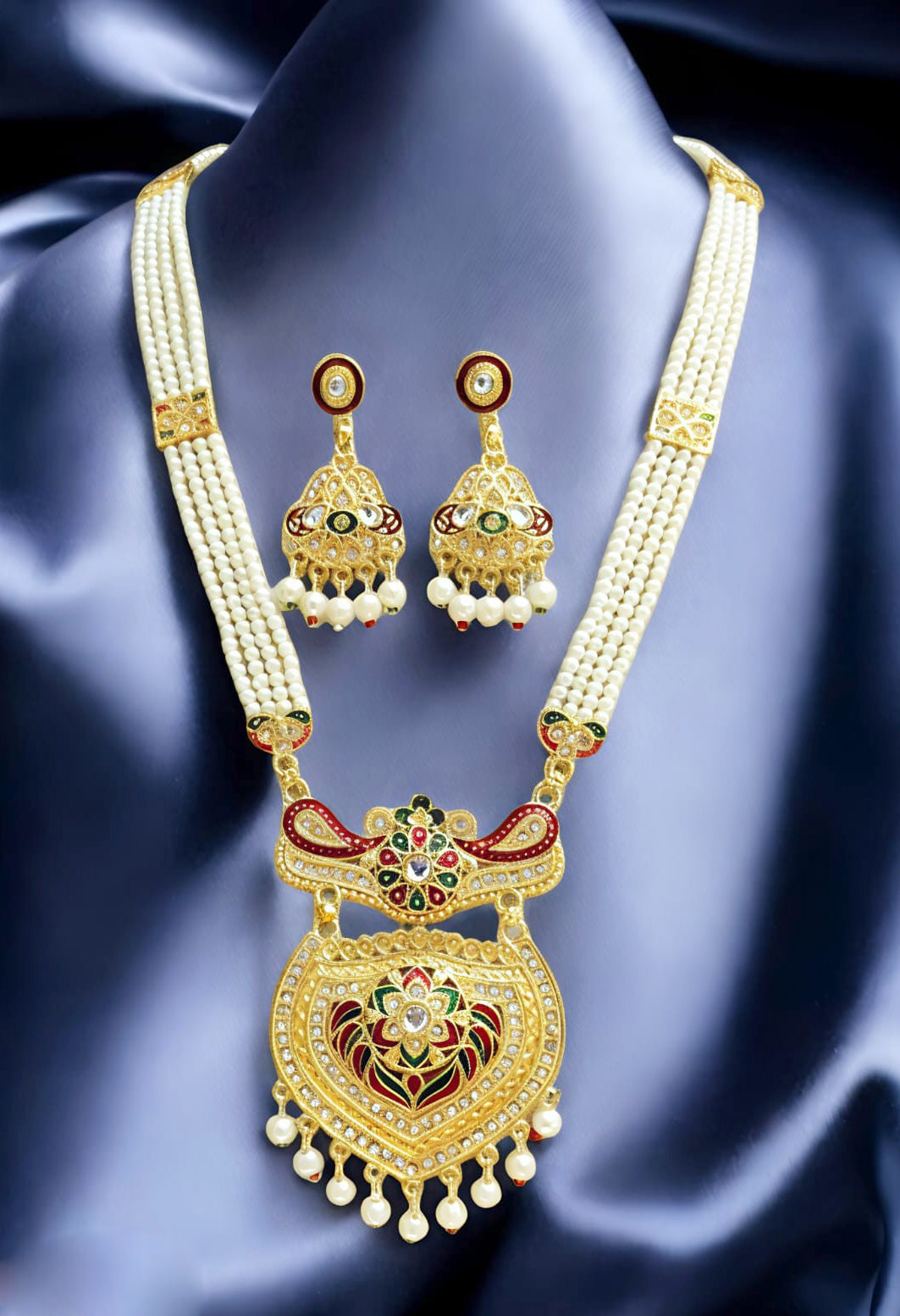 RAJASTHANI MEENAKARI NECKLACE SET