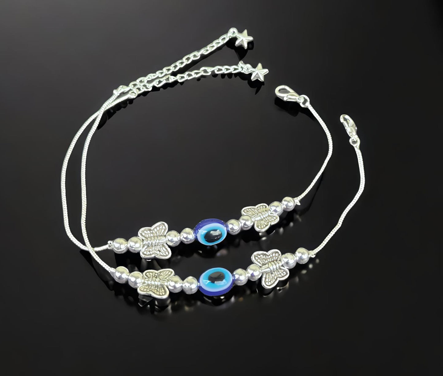 Silver plated anklet payal for Women and Girls