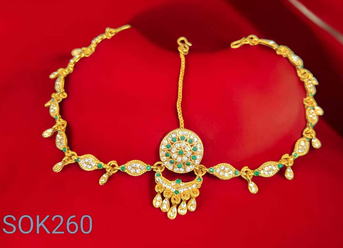 Rajasthani Green AD Stone Rakhdi for Women
