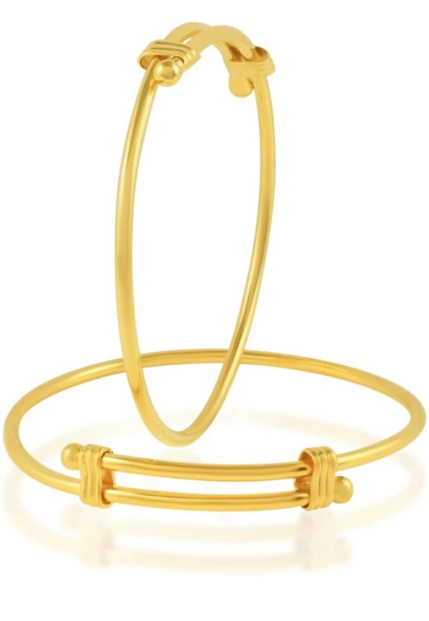 Traditional micro gold plated copper pipe bangle for Women and Girls