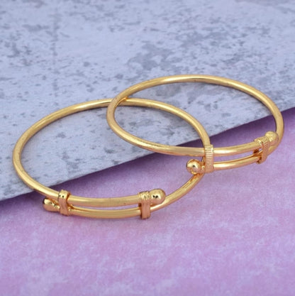 Traditional micro gold plated copper pipe bangle for Women and Girls