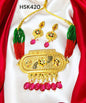 Rajasthani rajputi multy colour meenakari round AAD set for Women