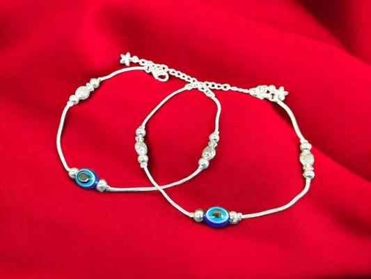 Silver plated anklet payal for Women and Girls