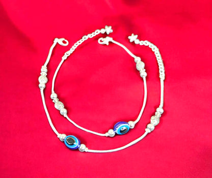 Silver plated anklet payal for Women and Girls