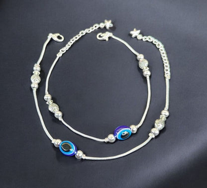 Silver plated anklet payal for Women and Girls