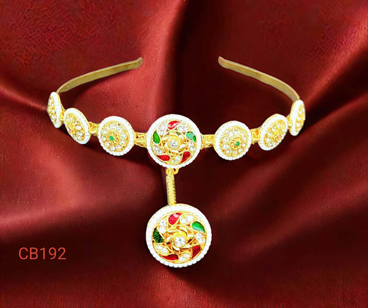 Rajasthani red green Borla Rakhdi  for women