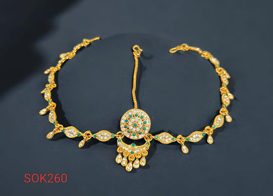 Rajasthani Green AD Stone Rakhdi  for Women