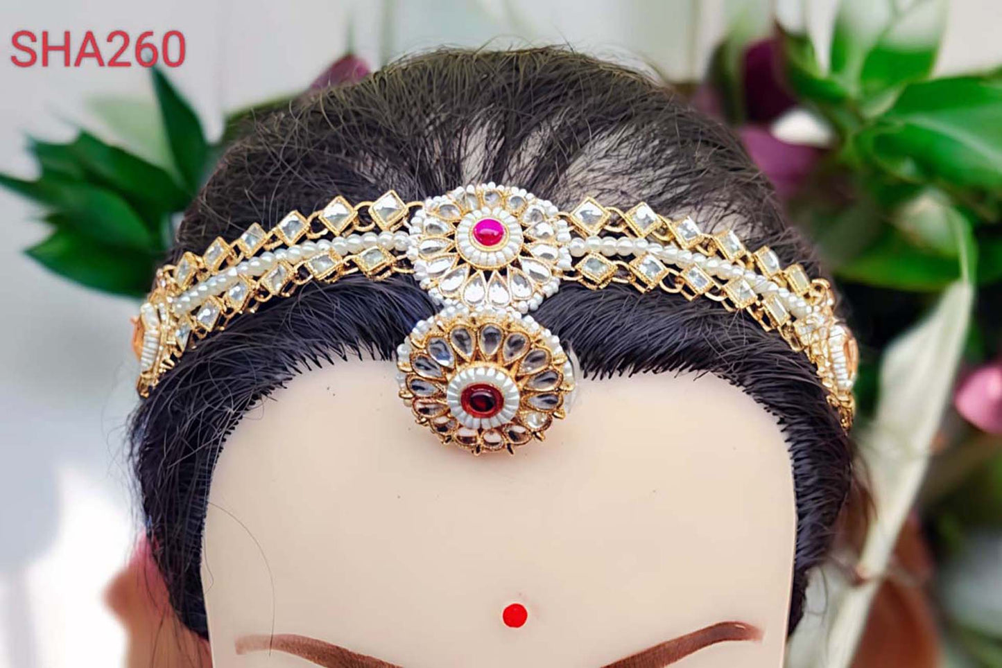 Rajasthani Pink Floral Borla Rakhdi for women