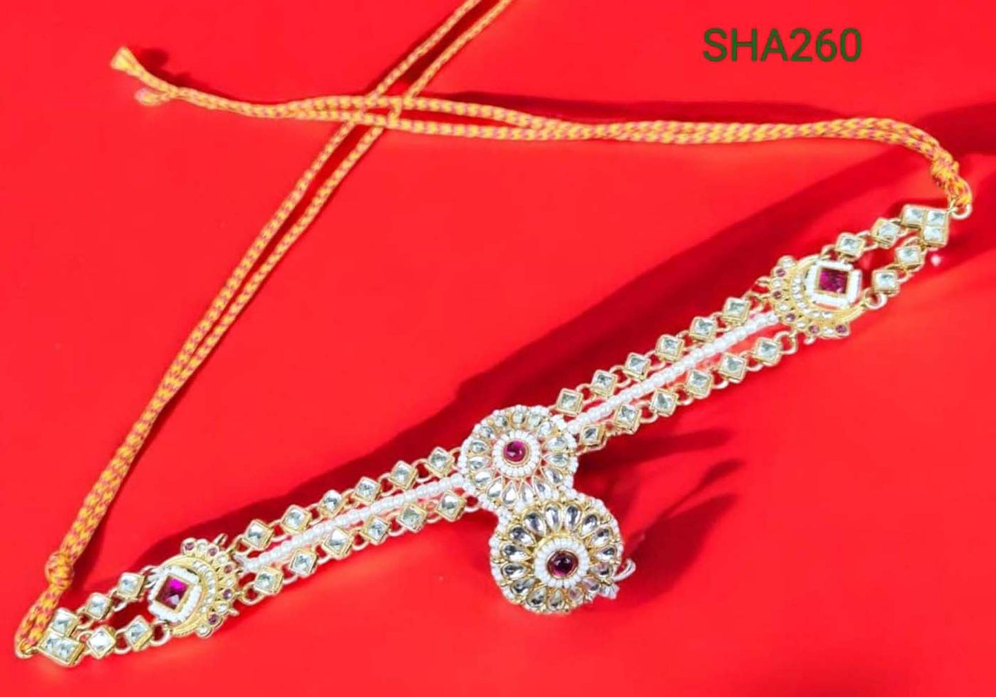 Rajasthani Pink Floral Borla Rakhdi for women