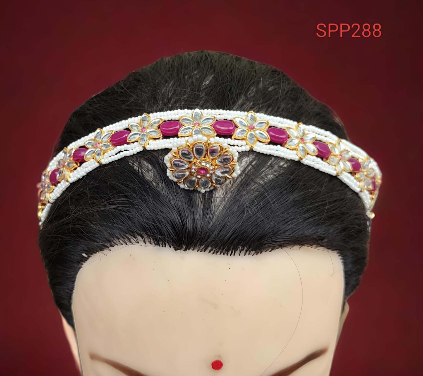 Rajasthani Pink Floral Borla Rakhdi for women