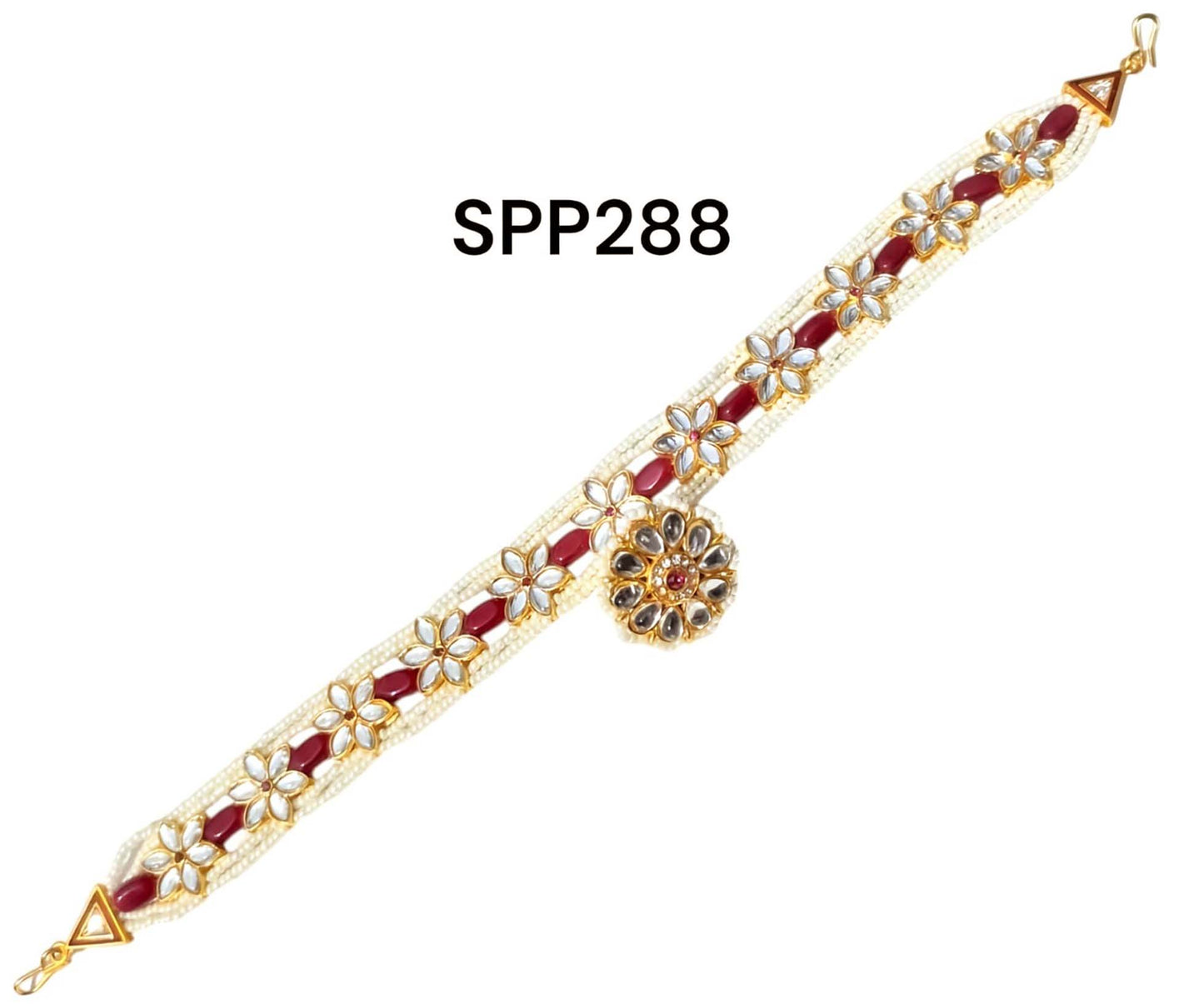 Rajasthani Pink Floral Borla Rakhdi for women