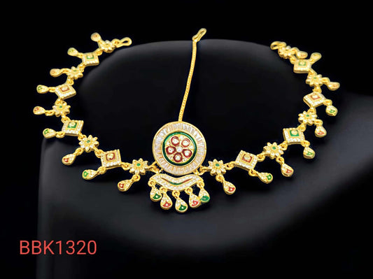 Rajasthani Rajwadi Red-Green for women