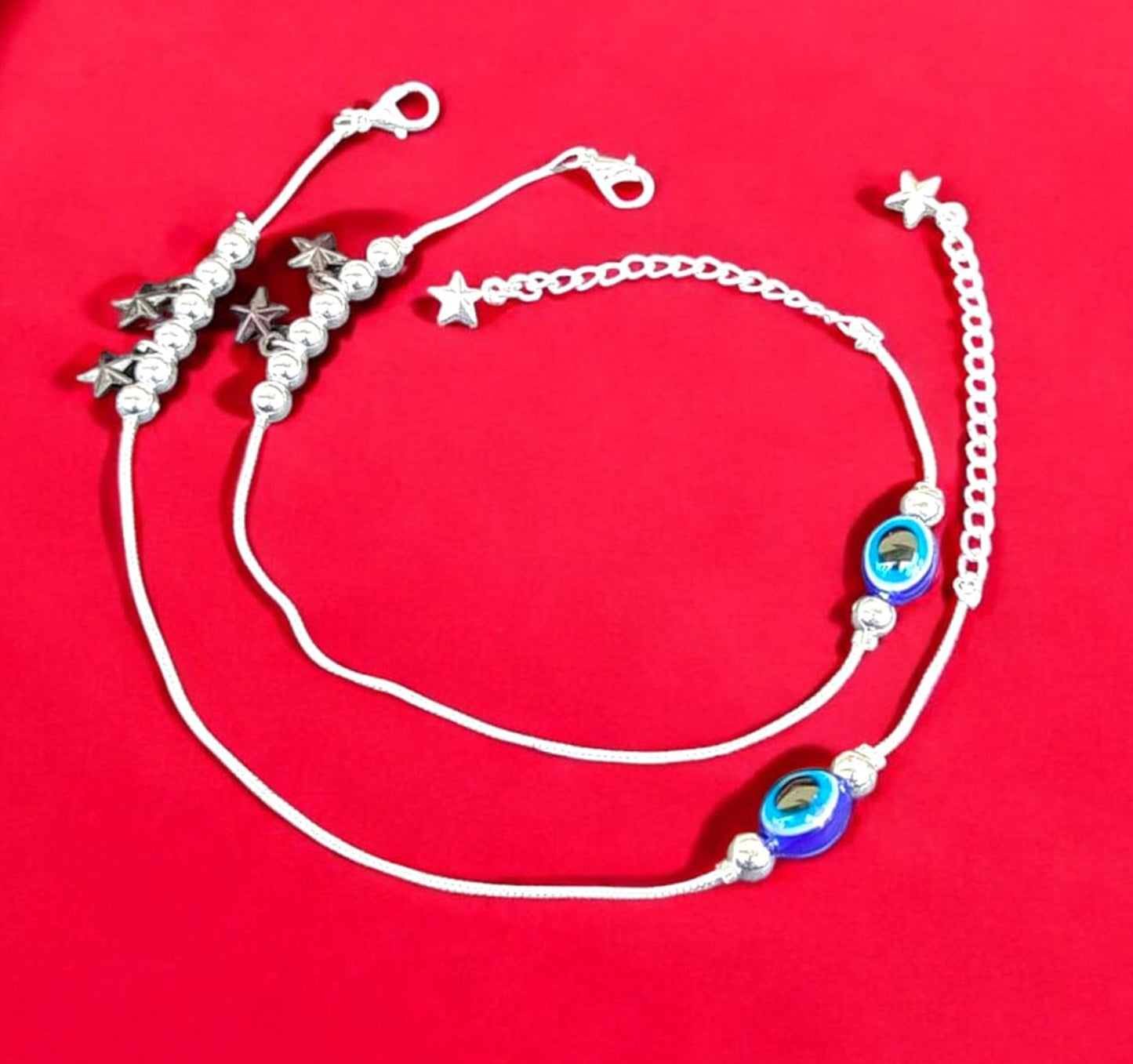 Silver plated anklet payal for Women and Girls