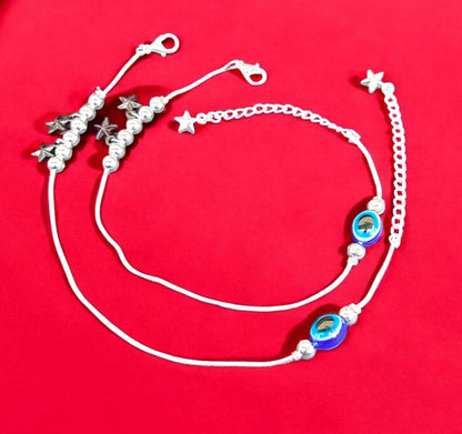 Silver plated anklet payal for Women and Girls