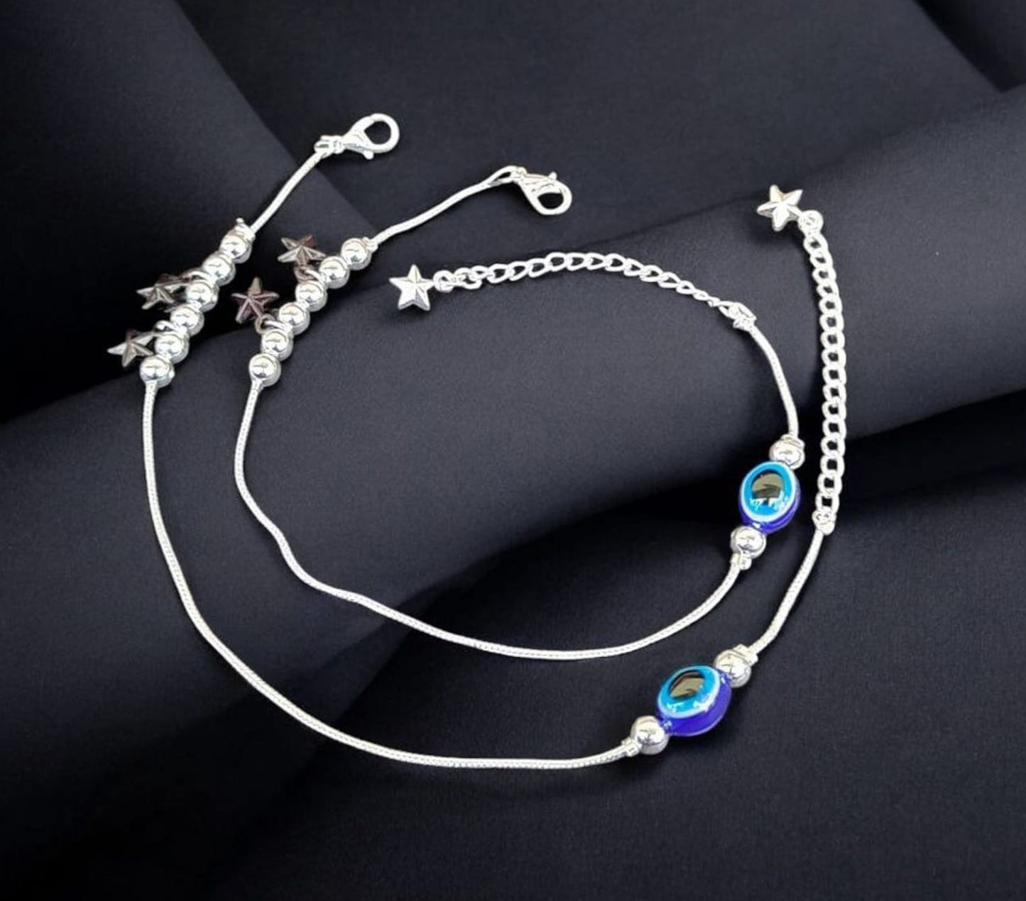 Silver plated anklet payal for Women and Girls