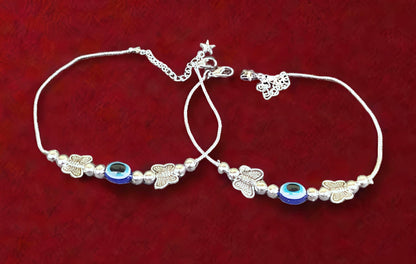 Silver plated anklet payal for Women and Girls